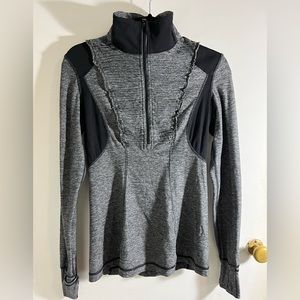 Lululemon Gray and Black Half Zip - Womens Size 6